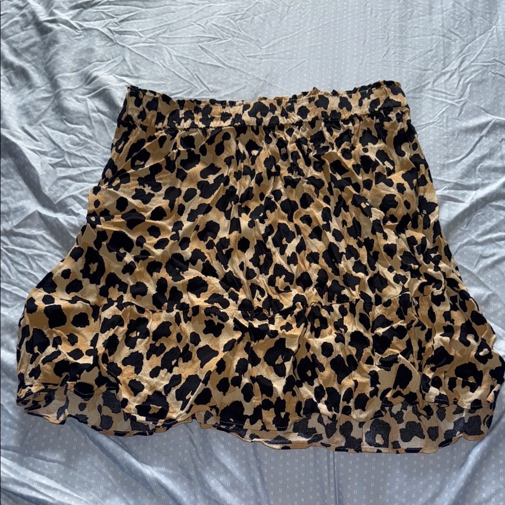 LOFT Leopard Print Mini Skirt